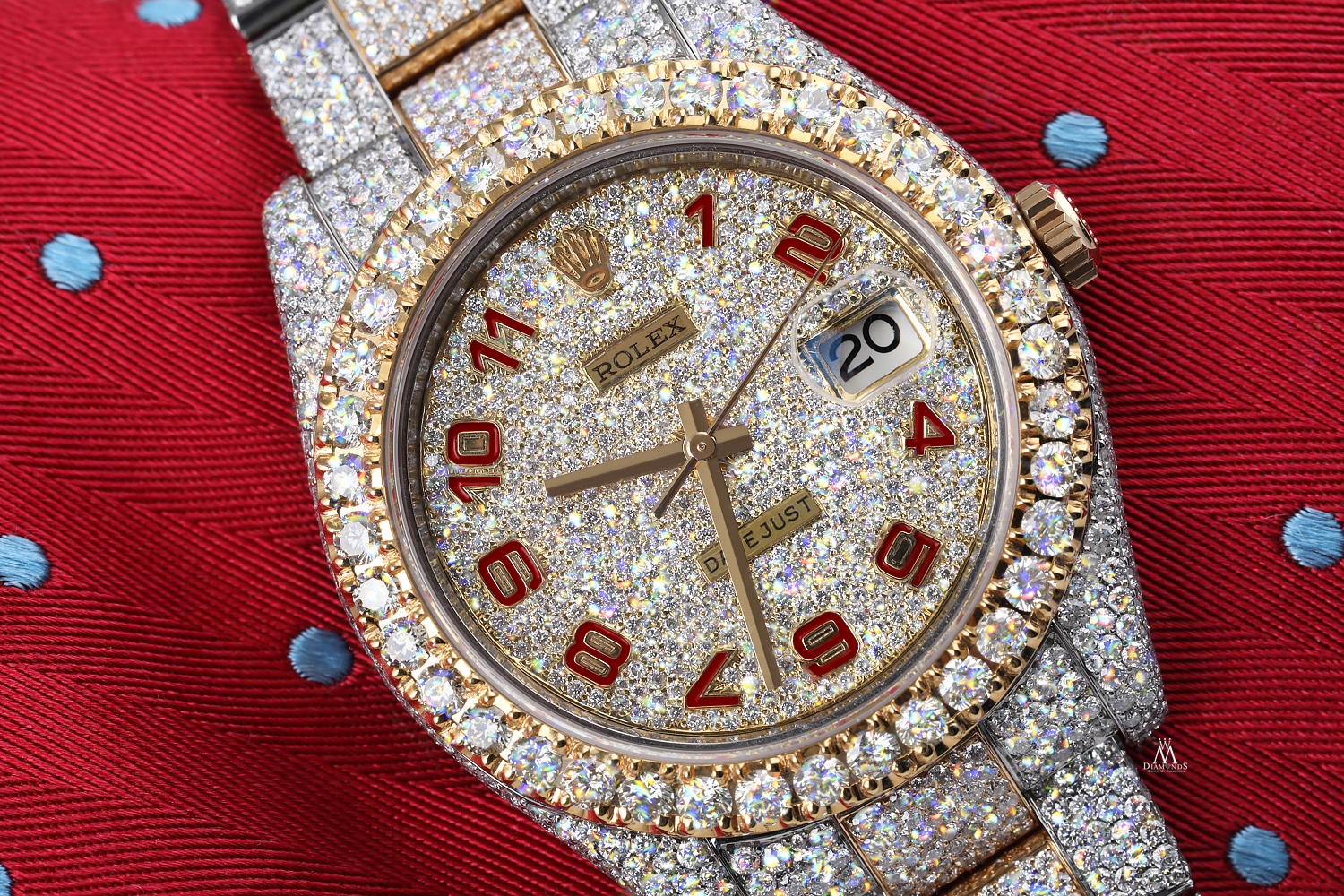 red face rolex iced out