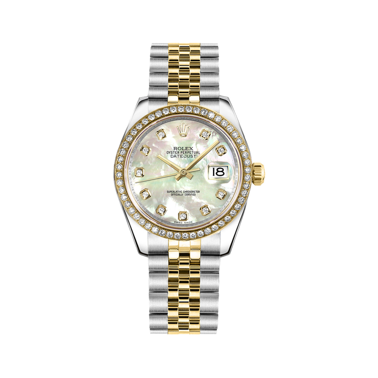 Rolex Lady-Datejust 178383 Stainless Steel & Yellow Gold Watch (Mother Rolex Lady Datejust Stainless Steel Price
