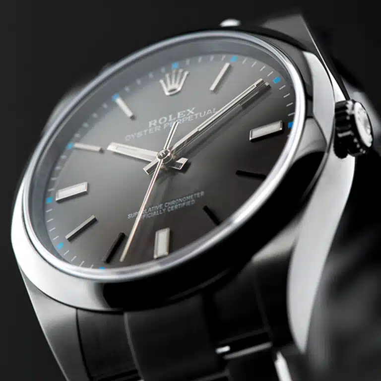 Rolex Oyster Perpetual Grey Dial Black PVD/DLC Coated Stainless Steel Watch 114300 – image 4