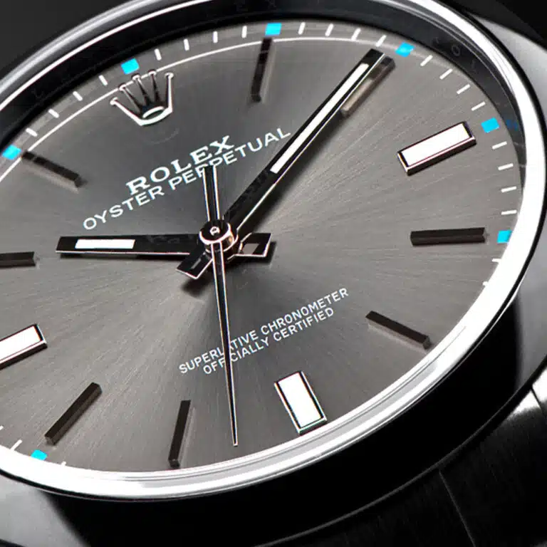 Rolex Oyster Perpetual Grey Dial Black PVD/DLC Coated Stainless Steel Watch 114300 – image 2