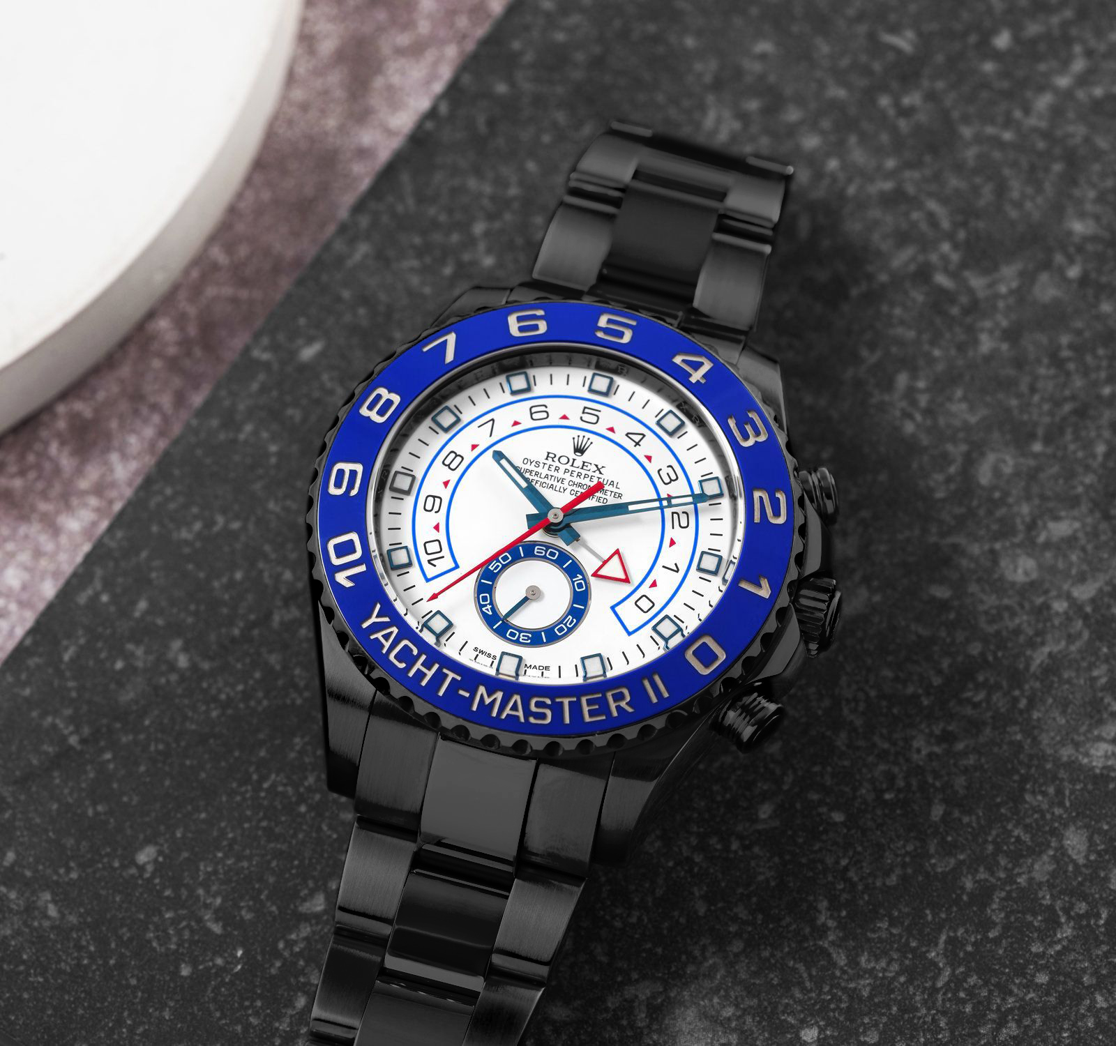 Rolex Yacht-Master 116680 PVD/DLC Coated Stainless Steel Black Watch - Image 5