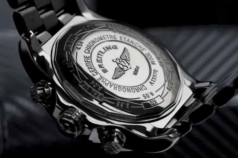 Breitling Super Avenger Chronograph A13370 PVD/DLC Coated with 1- Row Black Diamonds on a Bezel Steel Watch – image 9