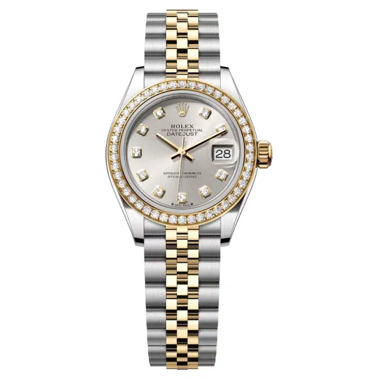 Rolex Datejust 28mm Jubilee 279383RBR-0007 Stainless Steel & Yellow Gold Silver Diamond Dial