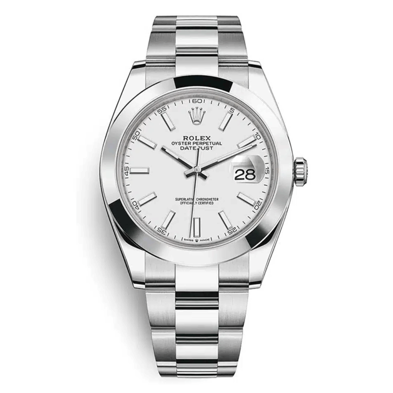 Rolex Datejust 41mm Oyster 126300-0005 Stainless Steel Watch White Dial