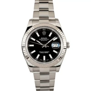 Rolex Datejust II 116334-0003 Black Index Dial Stainless Steel Watch