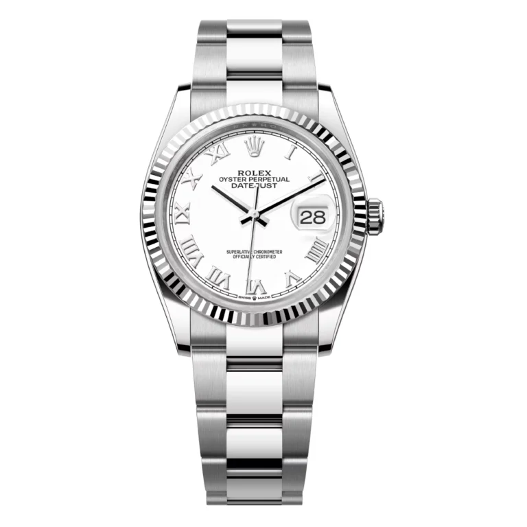 Rolex Datejust 36mm Oyster 126234-0026 Stainless Steel Watch White Roman Dial