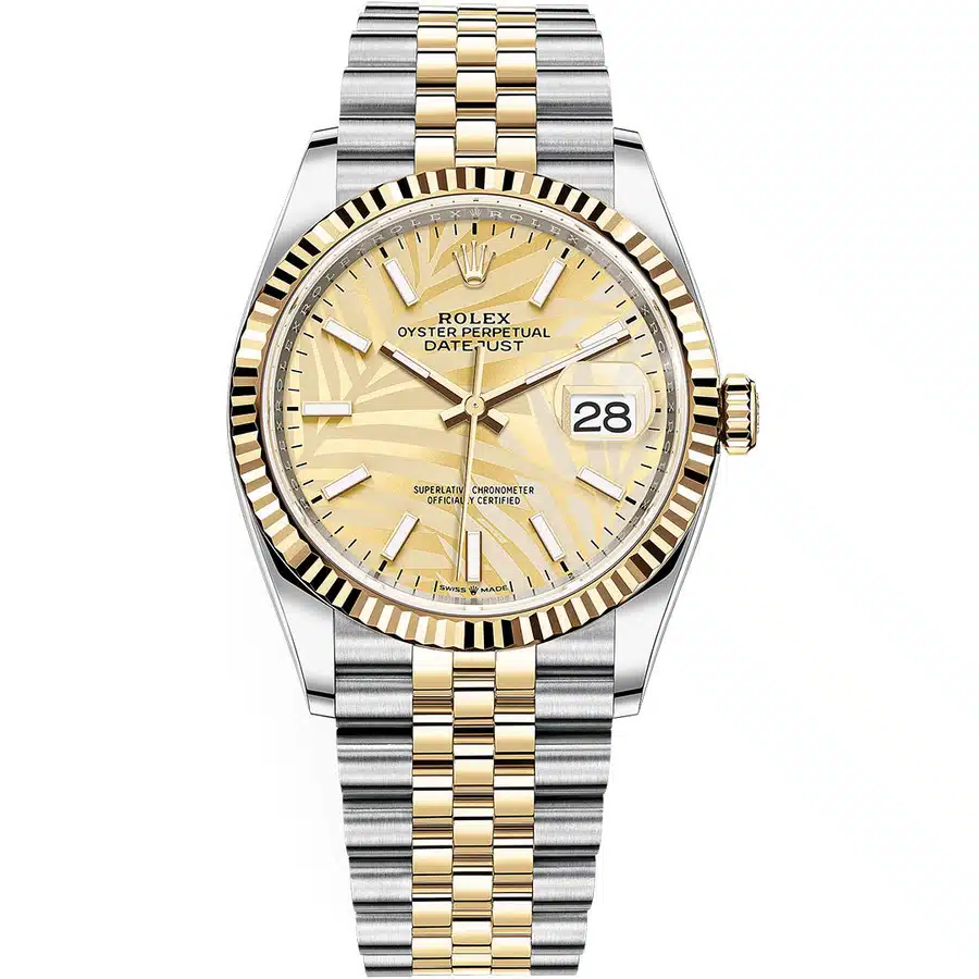 Rolex Datejust 36mm Jubilee 126233-0039 Stainless Steel & Yellow Gold with Champagne Palm Index Dial 2024