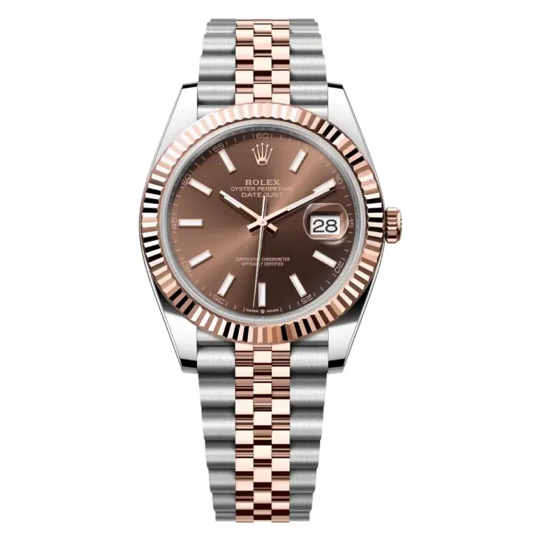 Rolex Datejust Jubilee 41mm 126331 Chocolate Index Dial Stainless Steel & Rose Gold Watch