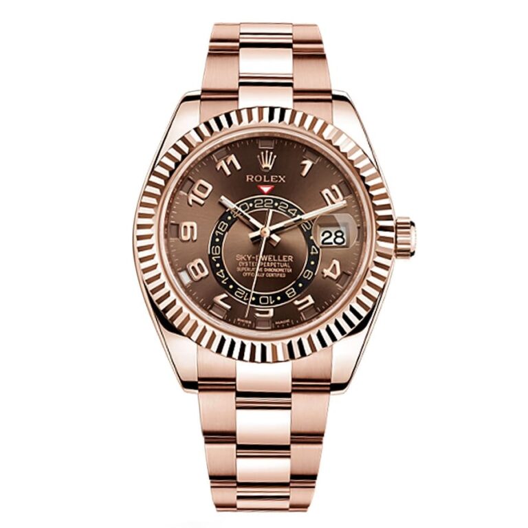 Rolex Sky-Dweller 326935-0003 rose gold watch, chocolate Arabic dial