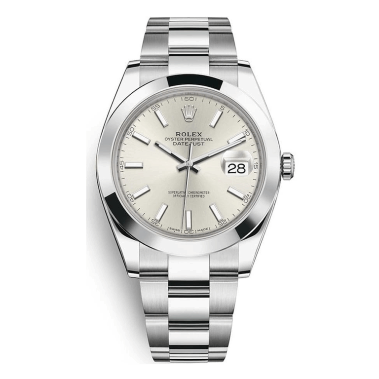 Rolex Datejust 41mm Oyster 126300-0003 Stainless Steel Watch Silver Index Dial