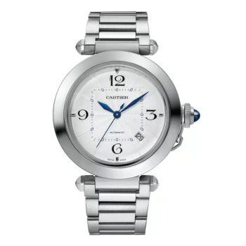 Cartier Pasha WSPA0009 41mm stainless steel watch, silver dial