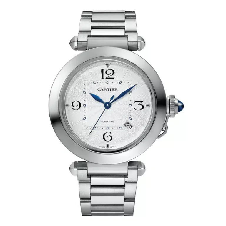 Cartier Pasha WSPA0009 41mm stainless steel watch, silver dial