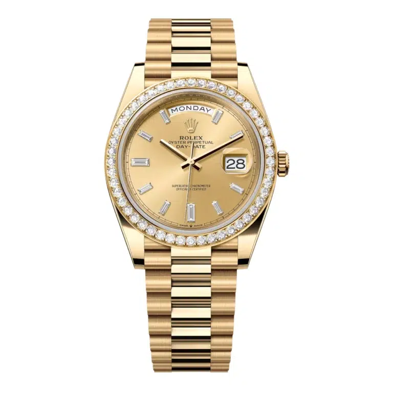 Rolex Day-Date 228348rbr-0002 Yellow Gold Watch Champagne Diamond Dial
