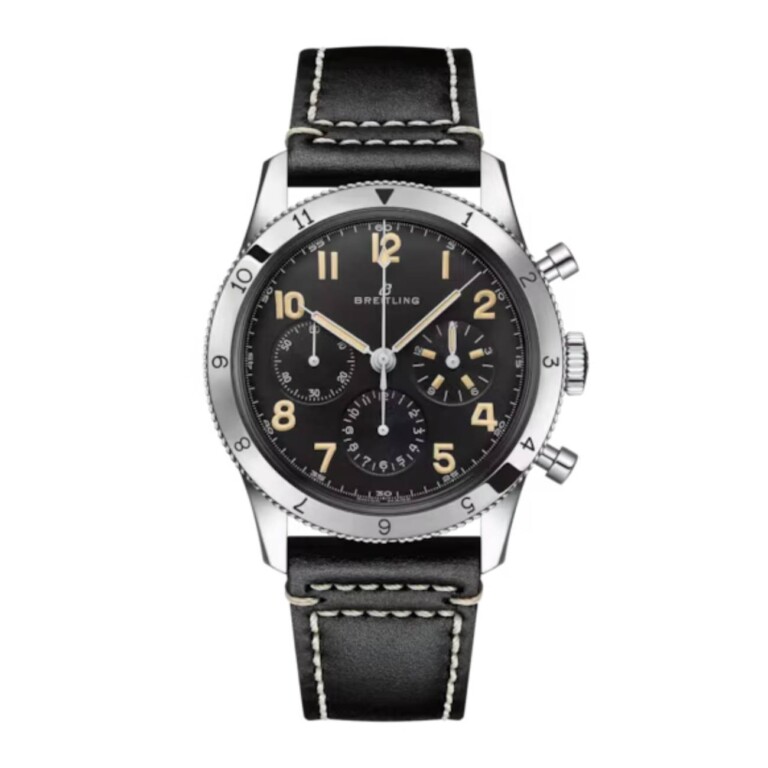 Breitling Classic AVI Re-edition AB0920131B1X1 41mm Black Dial Bidirectional Rotating Bezel Stainless Steel with Black