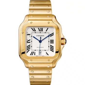 Cartier Santos WGSA0029 Yellow Gold 39mm Watch With Silver Dial 2024