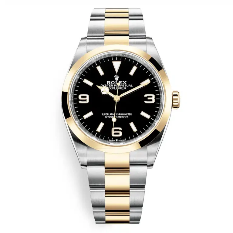 Rolex Oyster Perpetual Explorer 36mm 124273-0001 Black Dial Stainless Steel Yellow Gold Watch 2022