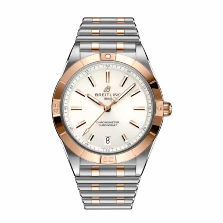 Breitling Chronomat Automatic U10380101A1U1 36mm White Dial Unidirectional, Ratcheted Bezel Stainless Steel & 18k Red