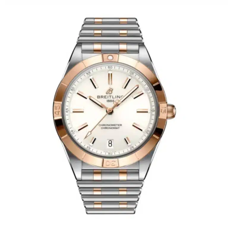 Breitling Chronomat Automatic U10380101A1U1 36mm White Dial Unidirectional, Ratcheted Bezel Stainless Steel & 18k Red Gold with Stainless Steel & 18k Yellow Gold Bracelet Watch
