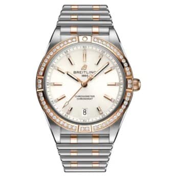 Breitling Chronomat Automatic U10380591A1U1 36nn White Dial Unidirectional Rotating Bezel Stainless Steel & 18k Red Gold