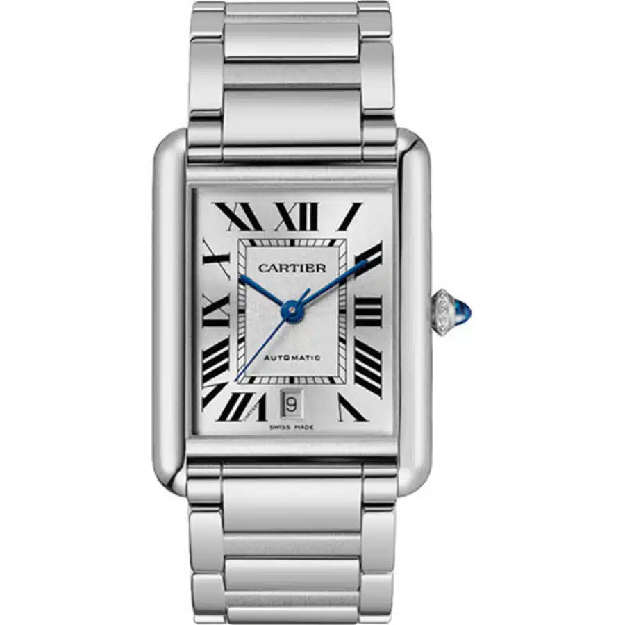 Cartier Tank Must Extra Large Stainless Steel Watch WSTA0053 with Silver Dial