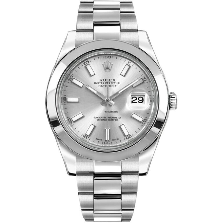 Rolex Datejust 41mm Stainless Steel Watch Silver Dial 116300-0007