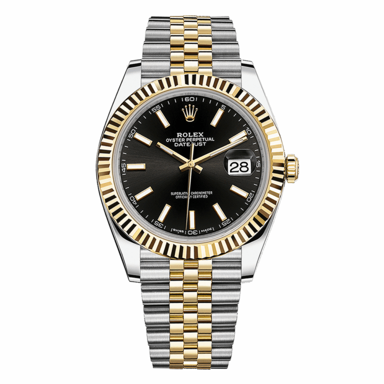 Rolex Datejust 41mm 126333-0014 Jubilee Stainless Steel & Yellow Gold Watch Black Dial