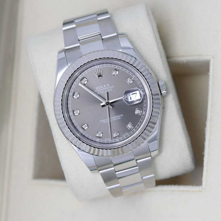Rolex Datejust II 116334-0007 Factory Rhodium/Grey Diamond Dial