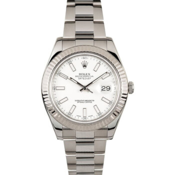 Rolex Datejust II 116334-0006 White Index Dial Stainless Steel Watch