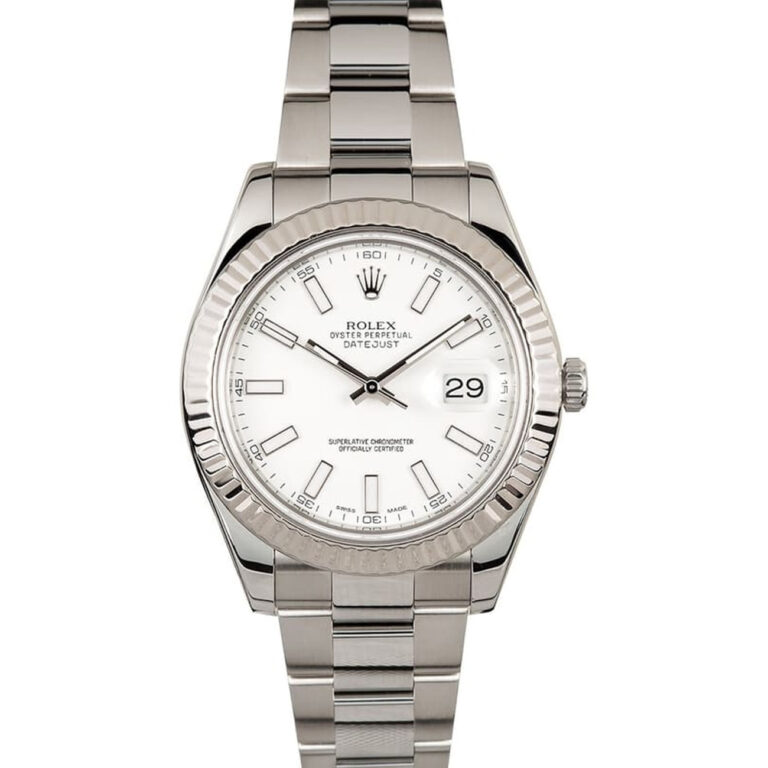 Rolex Datejust II 116334-0006 White Index Dial Stainless Steel Watch