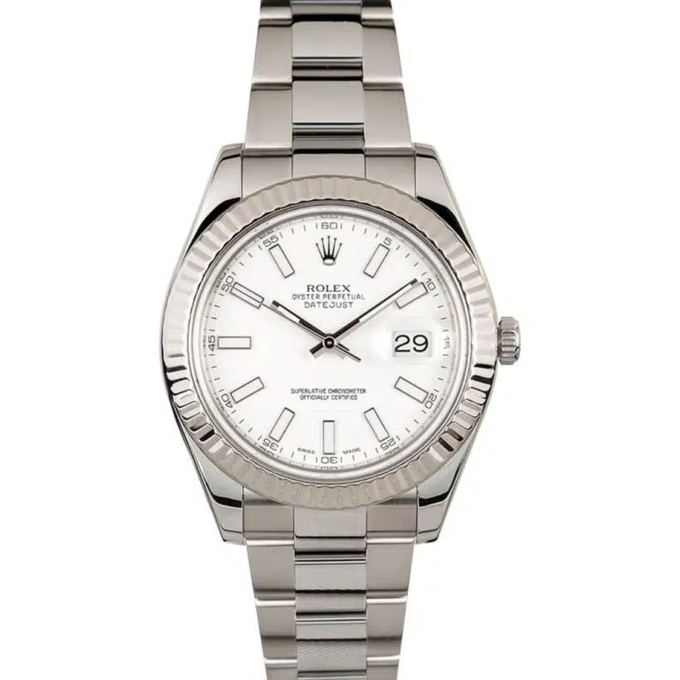 Rolex Datejust II 116334-0006 White Index Dial Stainless Steel Watch