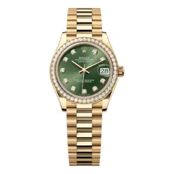 Rolex Datejust 278288RBR-0007 President Yellow Gold with Diamond Bezel Watch