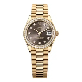 Rolex Datejust 278288RBR-0030 President Yellow Gold with Grey Diamond Watch