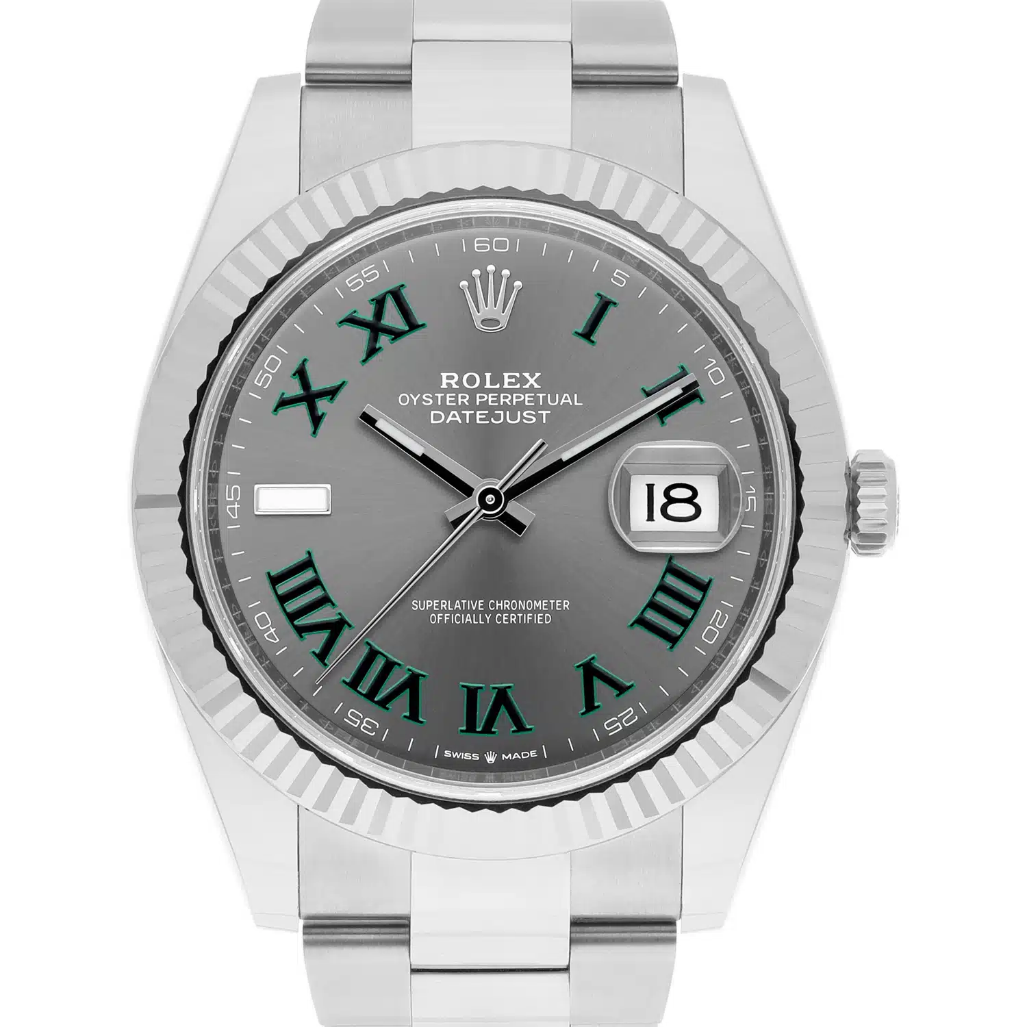 Rolex Datejust 126334-0021 Oyster Stainless Steel with Wimbledon Roman Dial Watch 2020 – image 2