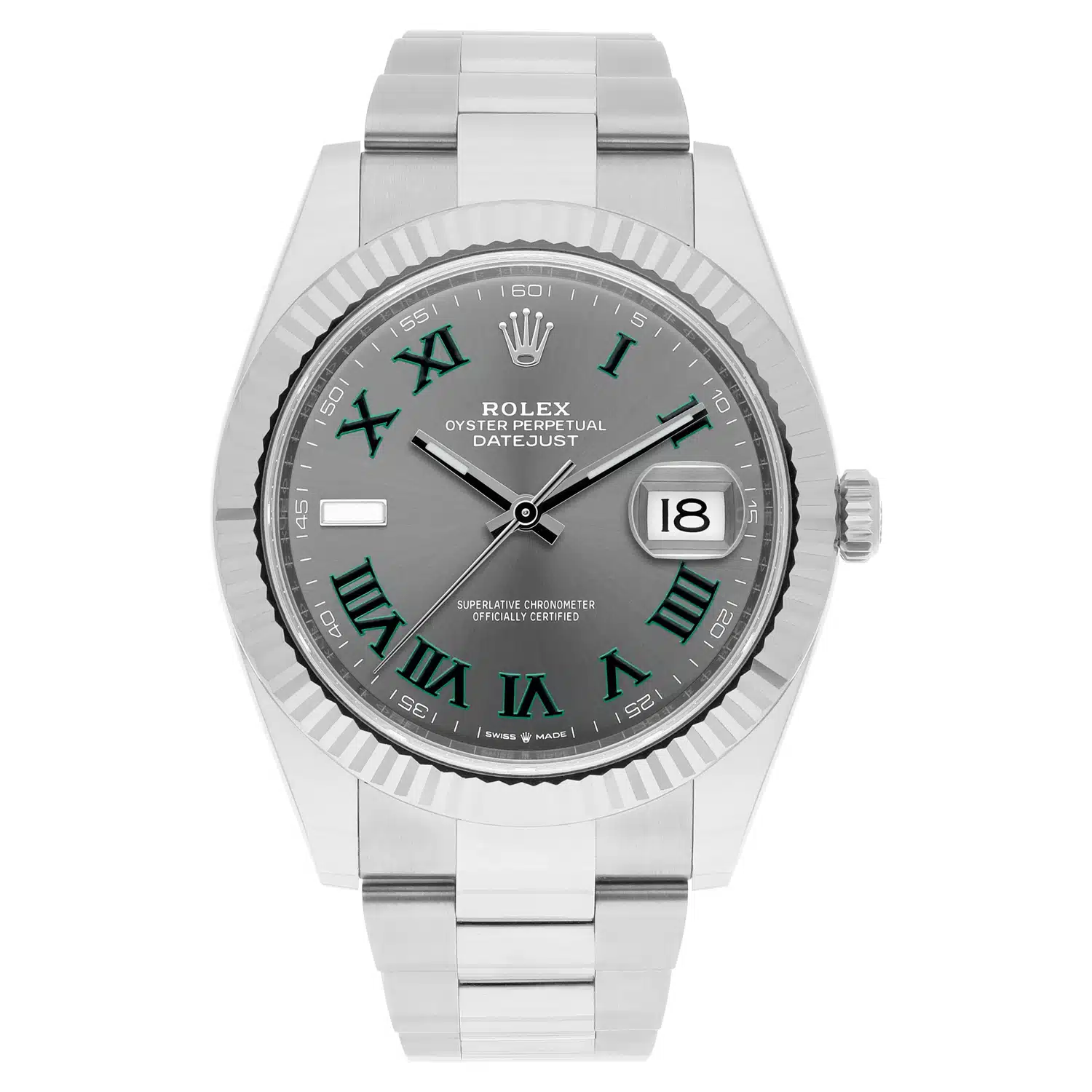 Rolex Datejust 126334-0021 Oyster Stainless Steel with Wimbledon Roman Dial Watch 2020 – image 3