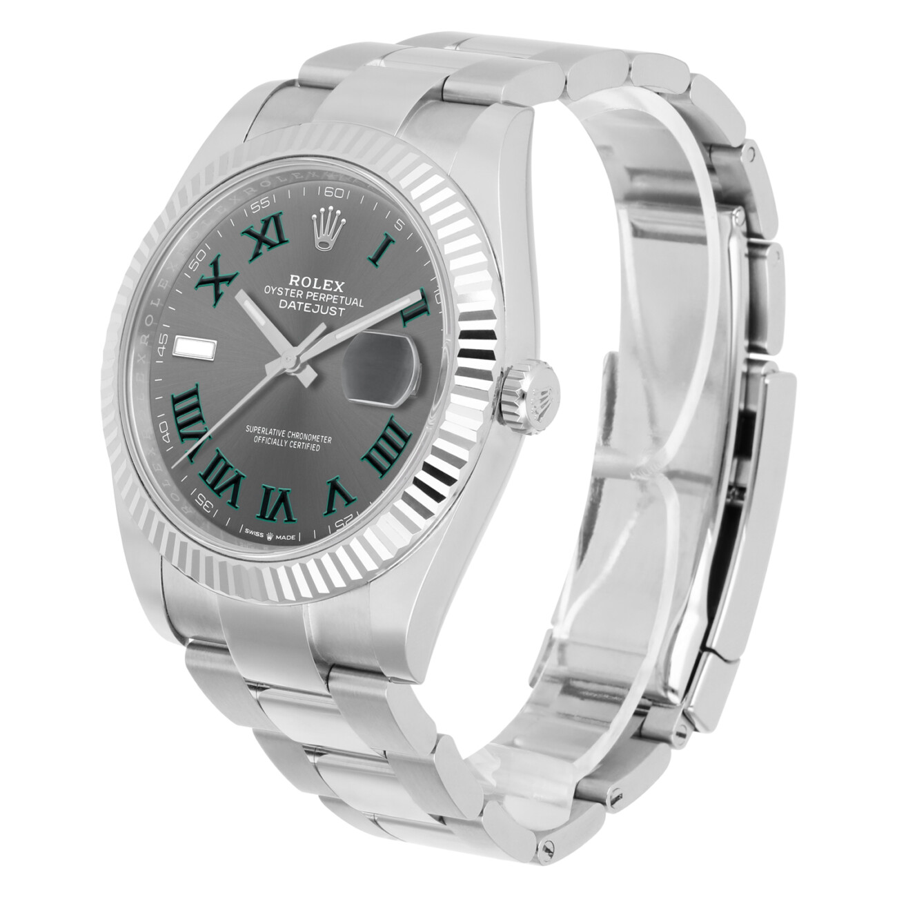 Rolex Datejust 126334-0021 Oyster Stainless Steel with Wimbledon Roman Dial Watch 2020