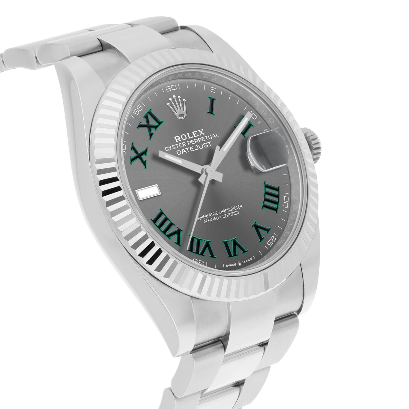 Rolex Datejust 126334-0021 Oyster Stainless Steel with Wimbledon Roman Dial Watch 2020