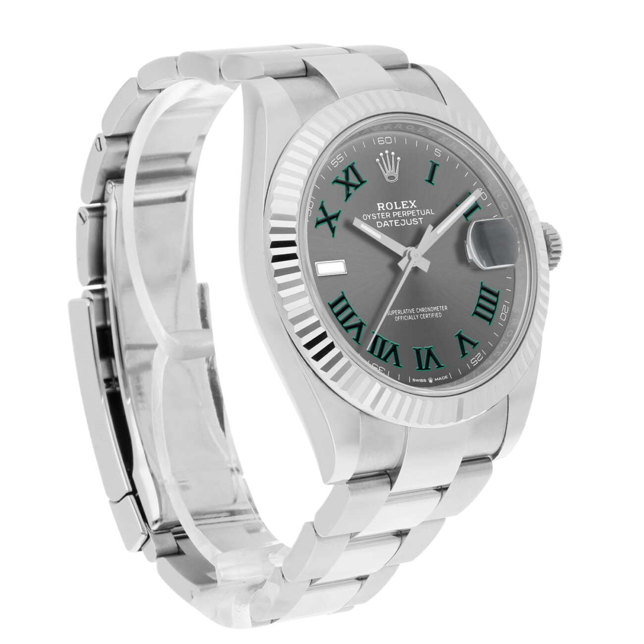 Rolex Datejust 126334-0021 Oyster Stainless Steel with Wimbledon Roman Dial Watch 2020