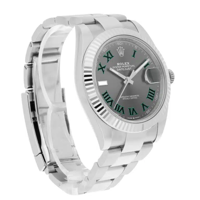 Rolex Datejust 126334-0021 Oyster Stainless Steel with Wimbledon Roman Dial Watch – image 7