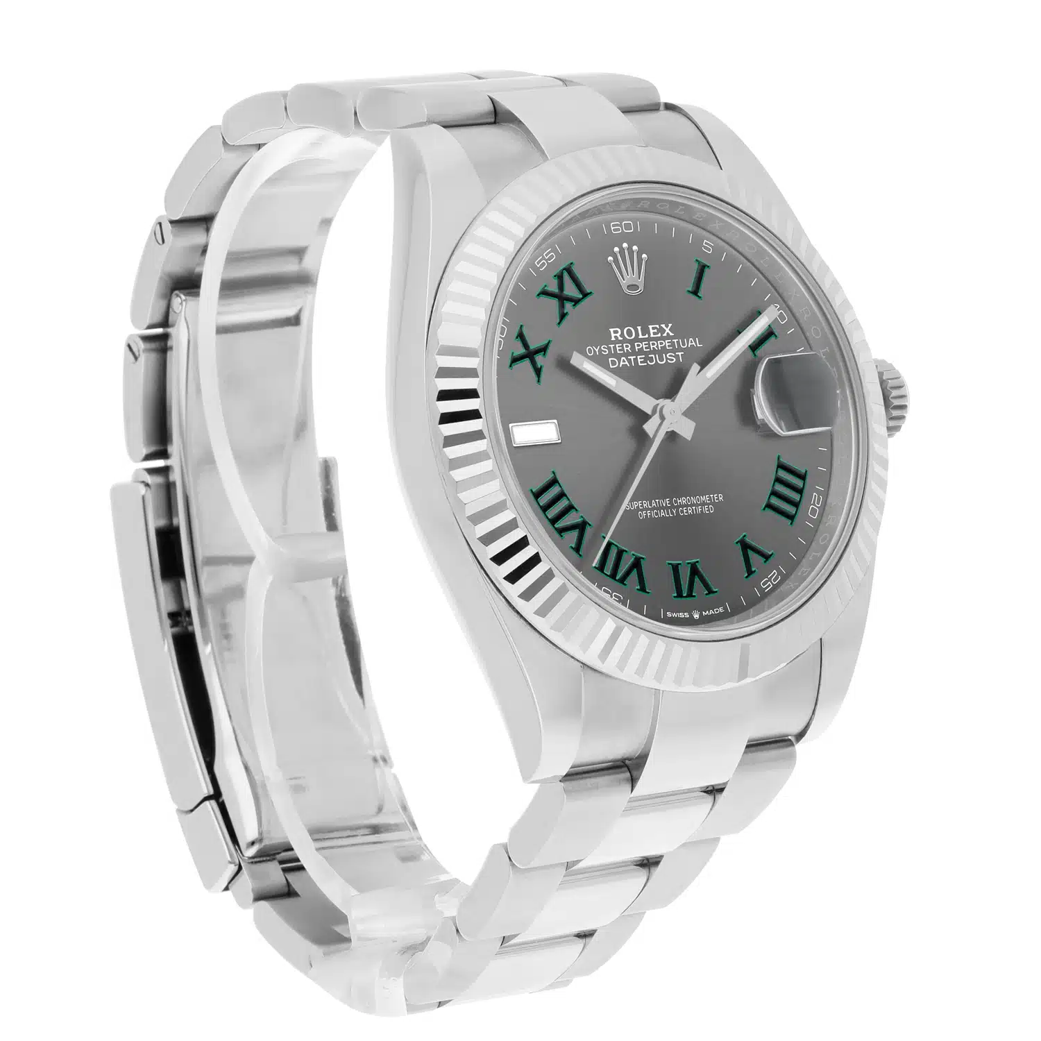 Rolex Datejust 126334-0021 Oyster Stainless Steel with Wimbledon Roman Dial Watch 2020 – image 7