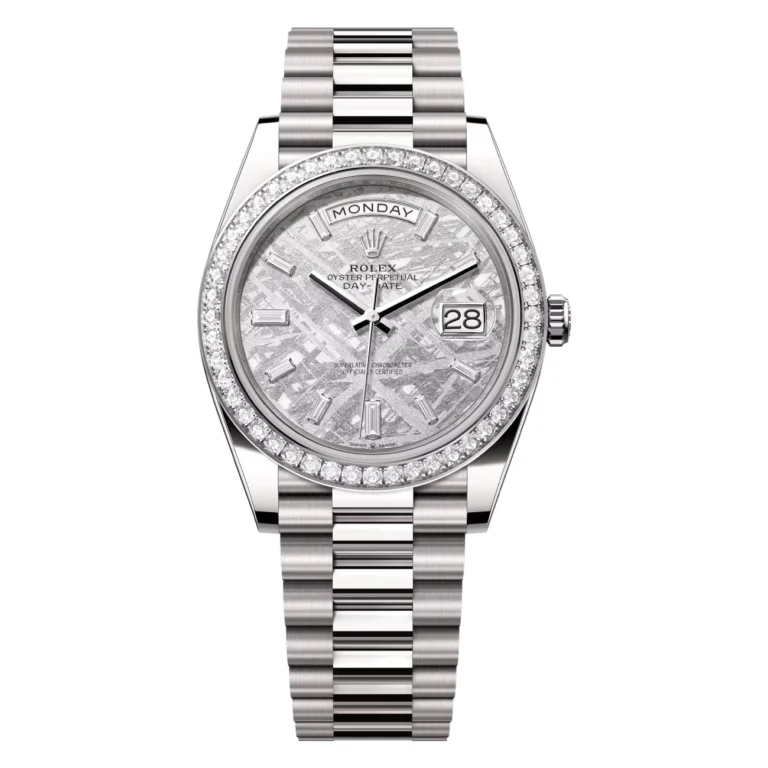 Rolex Day Date 228349RBR-0040 White Gold with Meteorite Diamond Watch