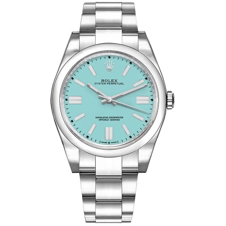 Rolex Oyster Perpetual 124300-0006 Stainless Steel with Turquoise Index Dial Watch