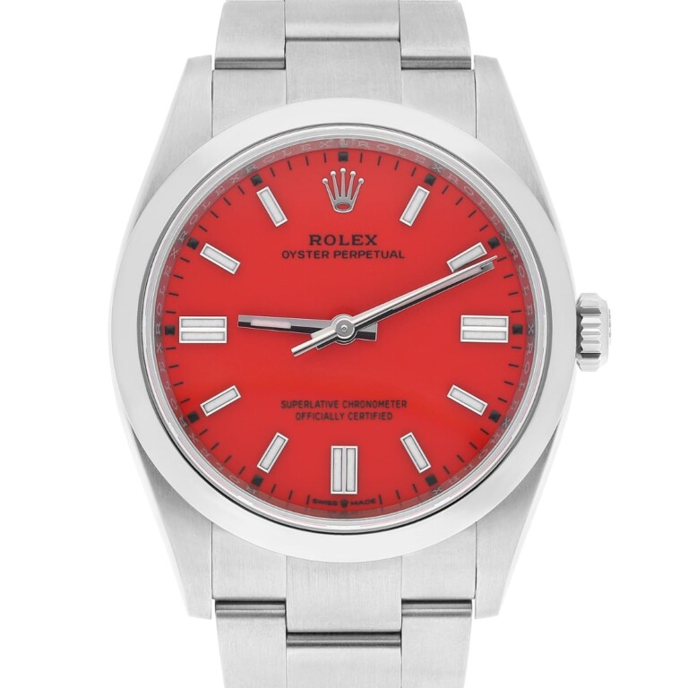 Rolex Oyster Perpetual 36 Coral Red Dial 126000-0007 Model Stainless Steel Discontinued Unisex Watch – alternate view