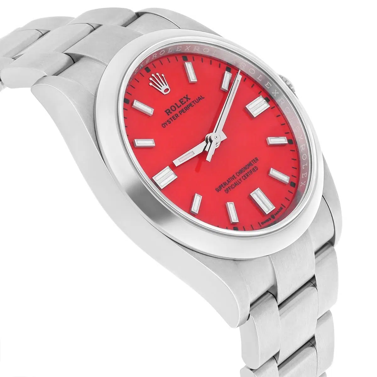Rolex Oyster Perpetual 36 Coral Red Dial 126000-0007 Model Stainless Steel Discontinued Unisex Watch – image 4