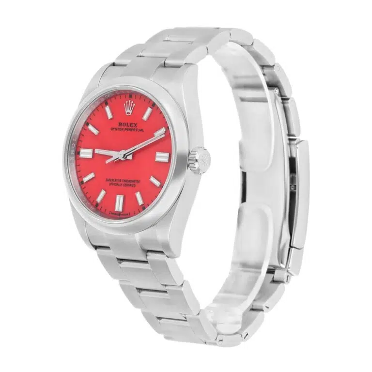 Rolex Oyster Perpetual 36 Coral Red Dial 126000-0007 Model Stainless Steel Discontinued Unisex Watch – image 5