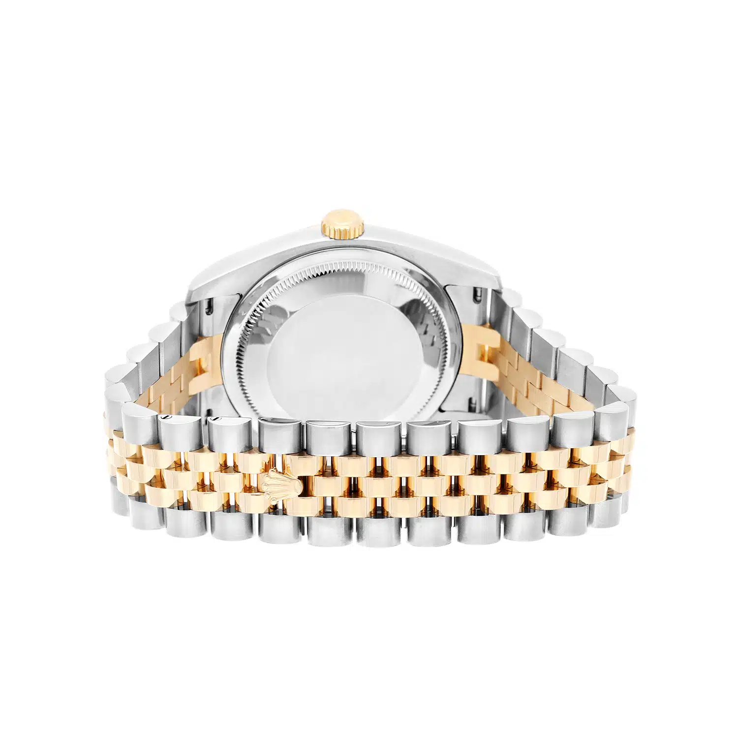 Rolex Datejust 36mm 116233 Two Tone Watch Champagne Roman Numeral Dial Jubilee Band Hidden Clasp – image 9