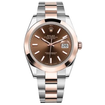 Rolex Datejust Oyster 126301-0001 41mm Stainless Steel & Rose Gold Chocolate Brown Index Dial