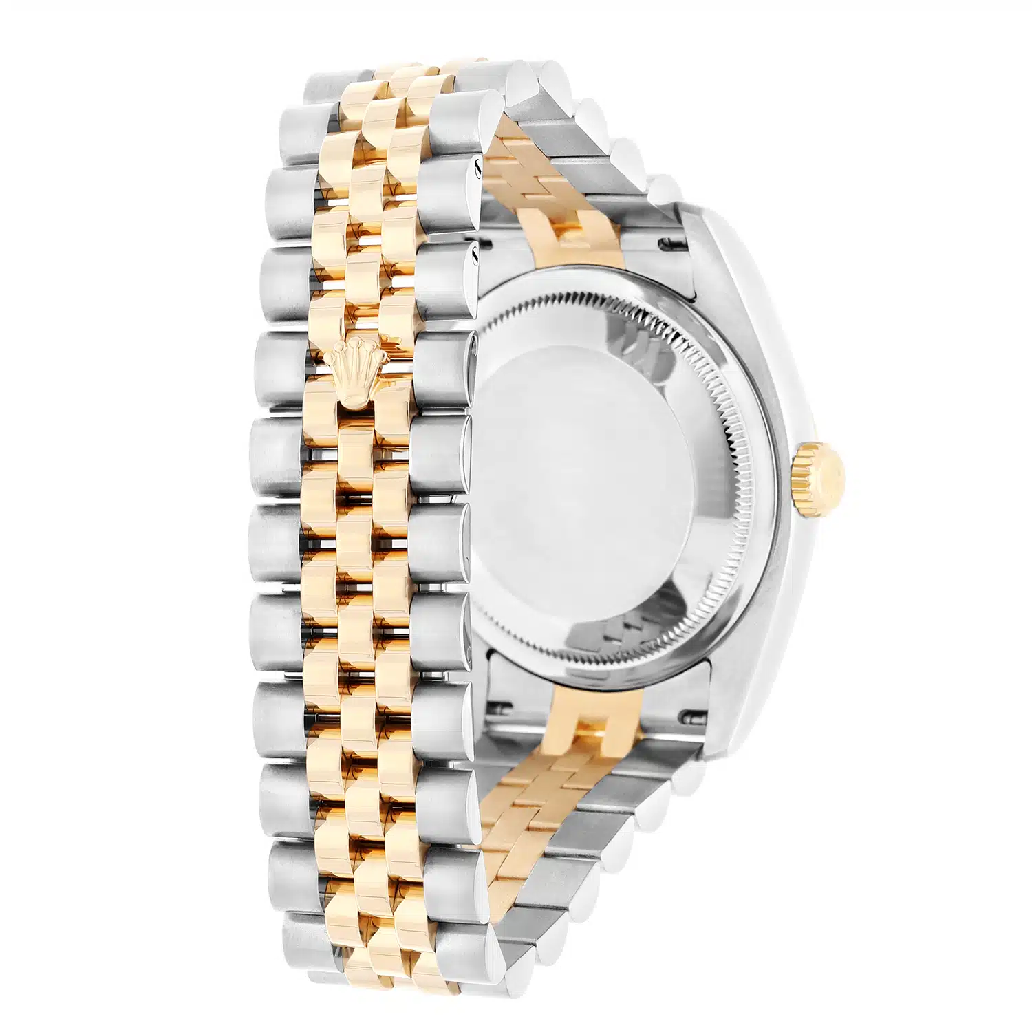 Rolex Datejust 36mm 116233 Two Tone Watch Champagne Roman Numeral Dial Jubilee Band Hidden Clasp – image 8