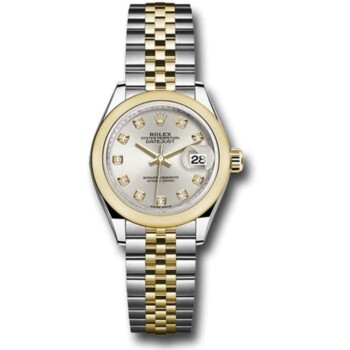 Rolex Lady Datejust 279163-0007 Stainless Steel and Yellow Gold with Silver Diamond Ladies Watch