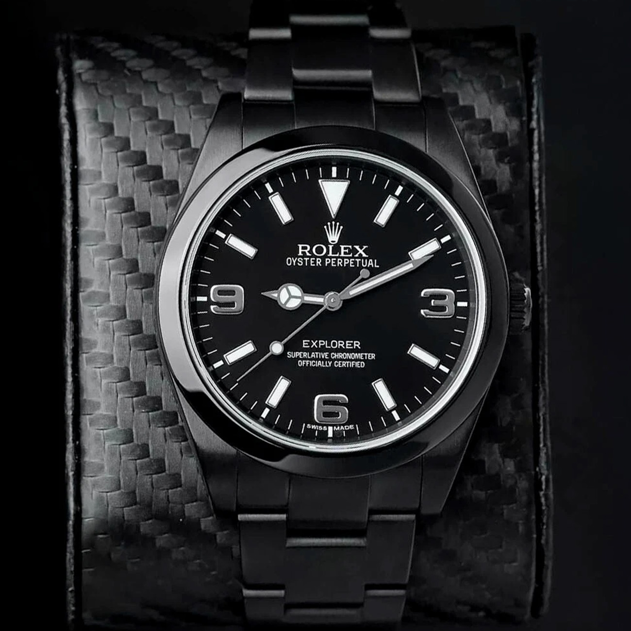 Rolex Explorer 214270 Black PVD/DLC Coated Stainless Steel Watch