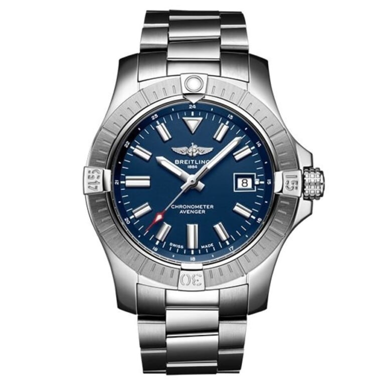 Breitling Avenger GMT A32395101C1A1 Stainless Steel Watch Blue Dial 2024